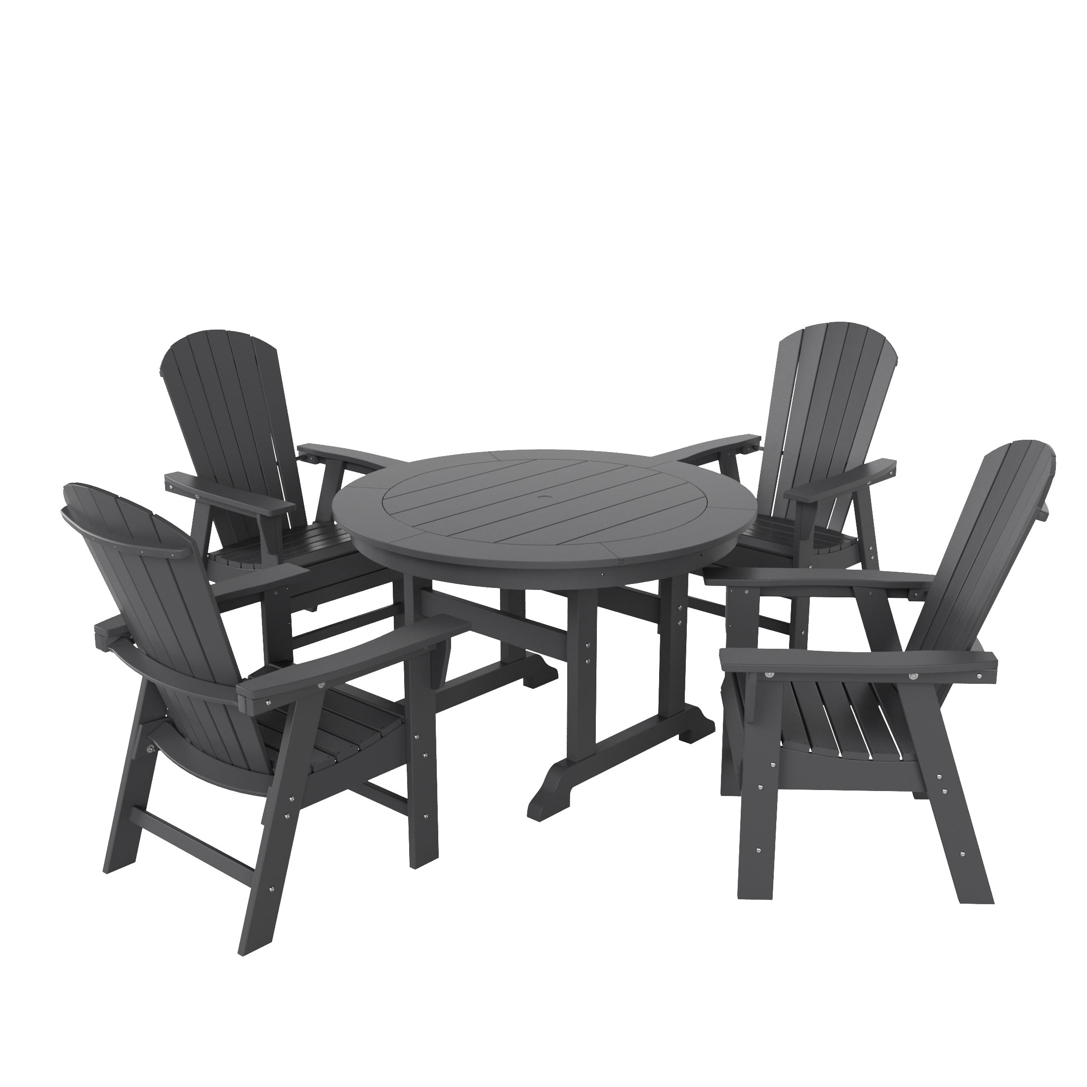 WestinTrends Dylan Adirondack Outdoor Dining Set for 4, All Weather