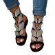 thumbnail image 5 of Sandalias de mujer de talla grande con hebilla plana y diamantes de imitación, cómodas y transpirables, de moda de estilo europeo y americano, 5 of 5