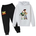 thumbnail image 5 of Conjunto de sudaderas con capucha Lotso para niños, Woody, Buzz Lightyear, sudaderas con capucha de Toy Story de dibujos animados para niños, camisetas y pantalones largos, traje de 2 piezas para niño, 5 of 5