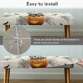 thumbnail image 6 of XYZCANDO Cat Spider Web Pattern Polyester Spandex Fabric Bench Covers with Anti Scratch, Comfortable Soft Bench Slipcover for Dining Room, 6 of 9