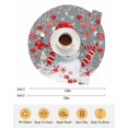 thumbnail image 6 of 15 Inch Round Placemats Set of 4, Grey Snowman Christmas Non Slip Heat Insulation PP Table Mats, Xmas Balls Snowflake Washable Place Mats for Kitchen Dining Party Table Decor, 6 of 7