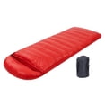 thumbnail image 1 of Saco de dormir de plumón tipo sobre, impermeable, para adultos, con bolsa de almacenamiento Rojo, 1 of 8