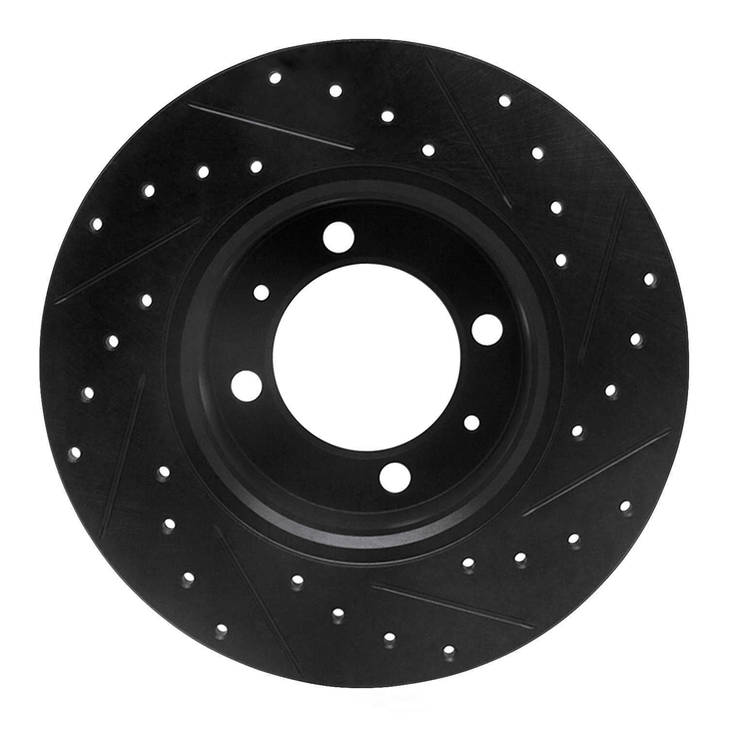 Dynamic Friction Company 633-65001L DFC Brake Rotor - Drilled And Slotted - Black