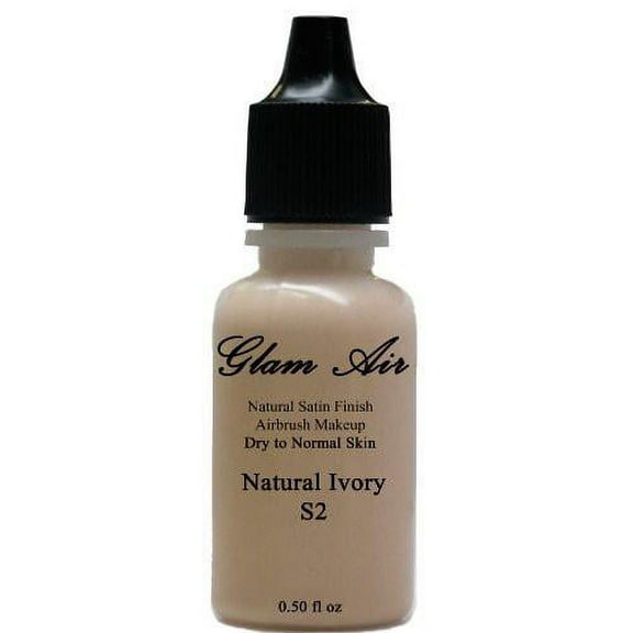 Glam Air Water-based Satin S2 Natural Ivory Makeup Foundation Airbrush Makeup - 0.50 Oz Bottle