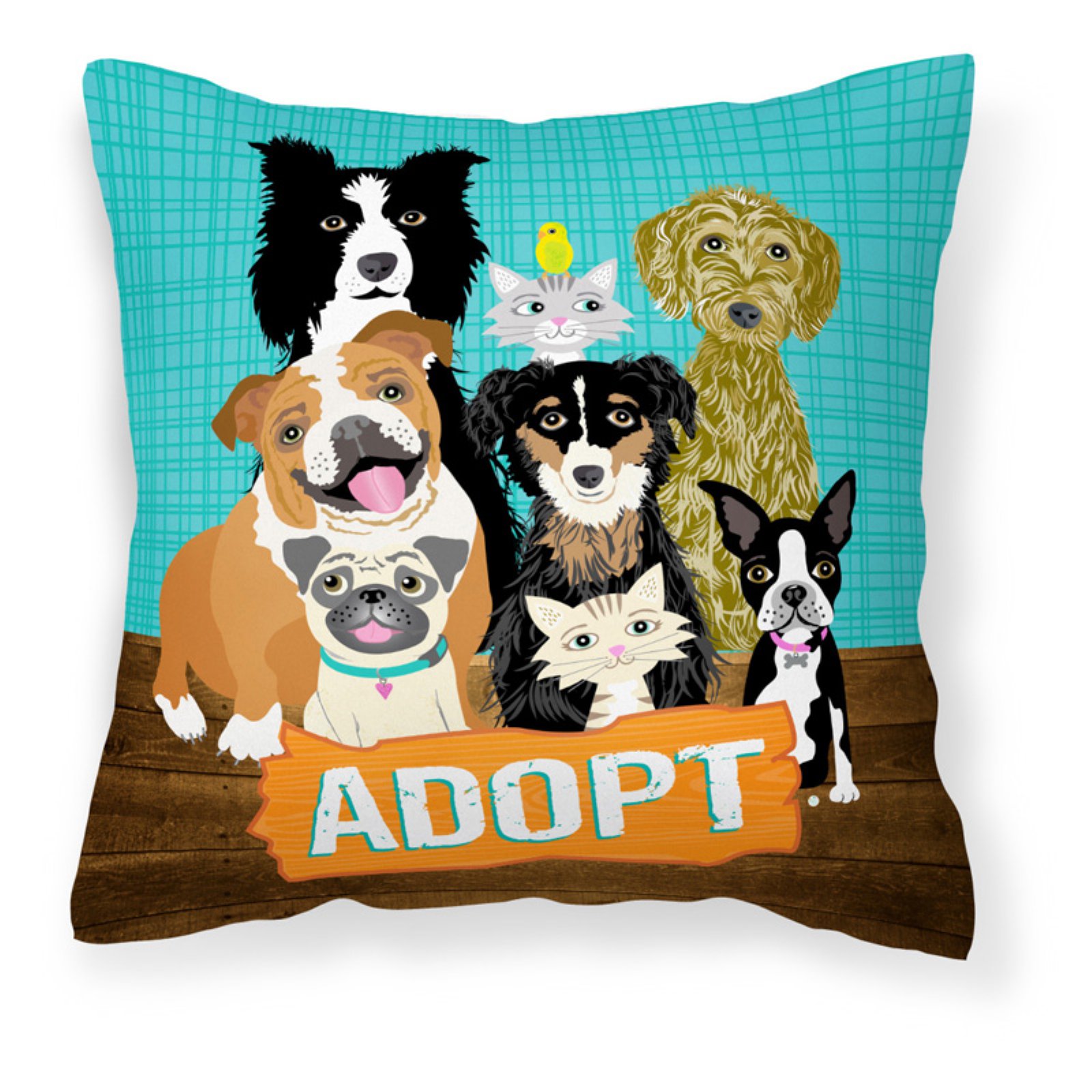 Carolines Treasures Adopt Pets Adoption Square Decorative Outdoor