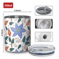 thumbnail image 4 of Floral 12oz Stainless Steel Coffee Mug – Double-Wall Insulated Cup with Spill-Resistant Lid, 360° Full-Print Design, Keeps Drinks Hot & Cold for Home, Office, Travel,Thanksgiving,Christmas, Spring, 4 of 5