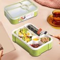 thumbnail image 3 of Microwave-Safe Bento Lunch Box with Cutlery Slot - Leakproof Compartmentalized Container for Office/School Meals, 3 of 6