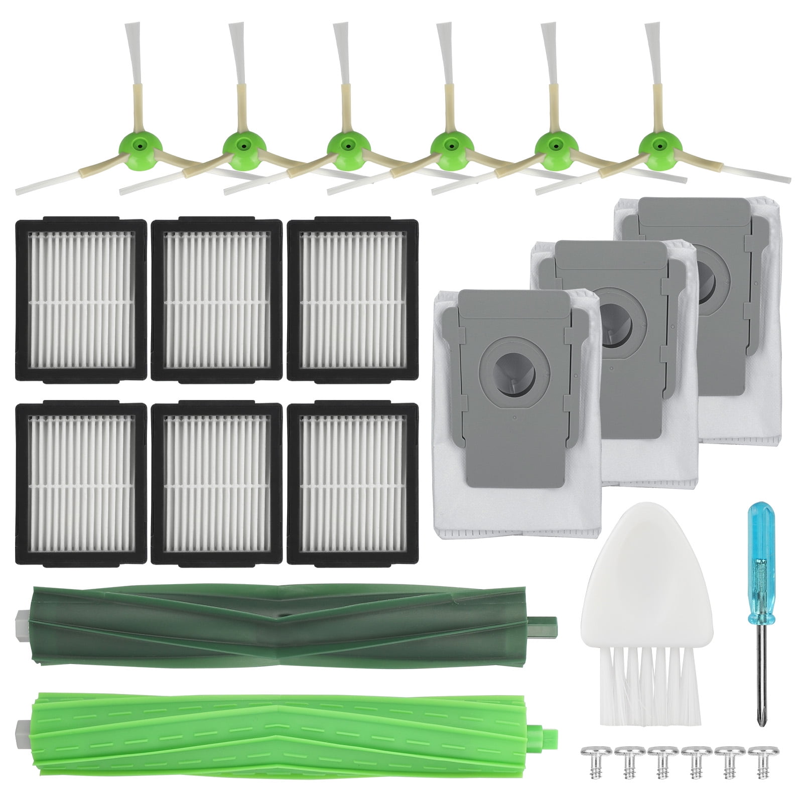 Vacuum Cleaner Replacement HEPA Filters Brushes Kit for iRobot Roomba i7 i6 i3 