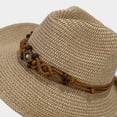 thumbnail image 4 of Wweixi Materials Suitable For Seaside Vacation Brown Cowboy Hat For Men Summer Straw Navy blue, 4 of 6