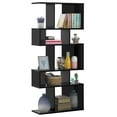 thumbnail image 2 of Gymax 2 PCS 5 Cubes Ladder Shelf Freestanding Bookshelf Display Rack Bookcase Black, 2 of 10