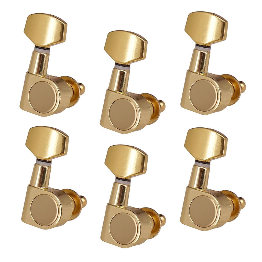 LeeQinersw 6 Pack Guitar 6R Closed String Tuning Keys Tuner Pegs for Acoustic Folk Guitar
