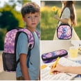 thumbnail image 5 of HUIACONG 4Pcs Purple Cherry Blossom Dragon Kids Backpack Set for Boys, Padded Strap Bookbag with Insulated Water Bottle, Water Bottle Cover and Lunch Box, Great Choice for Elementary School Boys, 5 of 7