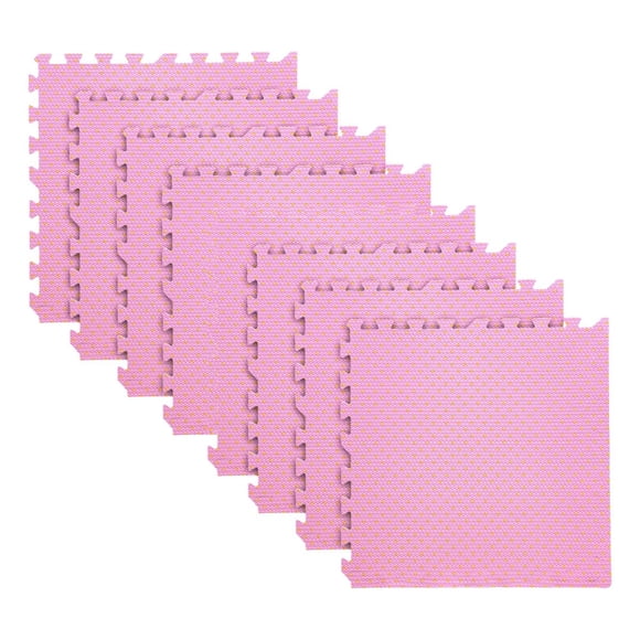 Set 8 Tapetes Foami Fomy Bolitas Rosa Bebe Gym 60x60cm 3m2
