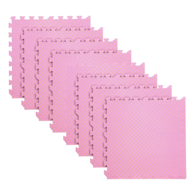 Set 8 Tapetes Foami Fomy Bolitas Rosa Bebe Gym 60x60cm 3m2