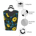 thumbnail image 4 of KLL Sunflowers And Blue Flower Laundry Hamper,Large Canvas Fabric Lightweight Storage Basket Toy Organizer Dirty Clothes Collapsible Waterproof, 4 of 6