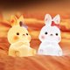 thumbnail image 2 of Luz Nocturna recargable por USB para niños, lámpara de silicona suave con bonito Conejo, animales de cerdo con Sensor táctil, decoración de dormitorio, 2 of 4
