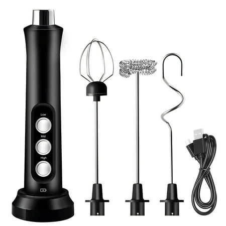 

1Set Milk Frother Handheld Sross Electric Foam Maker USB Rechargeable Coffee Frother for Coffee Cappuccino Egg Whisks