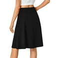 thumbnail image 3 of WTOBBY Ladies' Fashionable Casual High-waisted Button Front Skirt, Women's Tailored Office Daily Wear Skirt with Elegant Design and Comfort Fit,Black L, 3 of 4