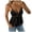 Bronze, variant on Women's Babydoll Tops Sleeveless V Neck Peplum Crop Wrap Top Cute Summer Tie Front Camisole (Black, M)