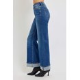 thumbnail image 5 of Risen Jeans - Tummy Control High Rise Cuffed Wide Jeans (31" Cuffed Inseam) - PW21046, 5 of 10