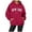 Red, variant on Bibifish Womens Hoodies Casual New York Letter Print Pullover Hoodies Soft Oversized Fit Casual Fall Winter Daily Wear Stylish Pullover Top