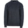 thumbnail image 4 of Aran Men's Fisherman Sweater 100% Irish Merino Wool Traditional Pullover Made in Ireland, 4 of 6