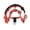 Red, variant on CEORPER Drum Set Half Moon Tambourine Hi-Hat Tambourine with Double Row Jingle