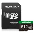 thumbnail image 2 of ADATA SPEED PLUS 512GB microSDXC Card, UHS I U3 V30 A2, 180MB/s, 2 of 5