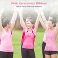 thumbnail image 2 of Pink Awareness Ribbon, 100Pcs Breast Cancer Charity Event Fundraising Lapel Pins, Hope Ribbon Brooch for Women, 2 of 6