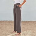 thumbnail image 2 of Dpytoraw Wide Leg Dress Pants Women's High Waisted Dressy Trousers Coffee, 2 of 4