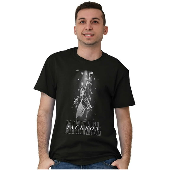 Michael Jackson Iconic King of Pop Men's Graphic T Shirt Tees Brisco Brands S