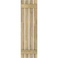 thumbnail image 5 of Ekena Millwork 15 1/2"W x 55"H Americraft Four Board (2 Batten) Exterior Real Wood Spaced Board-n-Batten Shutters (Per Pair), Unfinished, 5 of 10