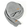 thumbnail image 3 of Gorro y bufanda de punto para hombre y mujer, conjunto de 2 piezas, color jaspeado, invierno, 3 of 4
