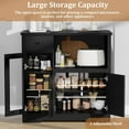 thumbnail image 7 of Yeshouse Pantry Storage Cabinet, Multipurpose Kitchen Sideboard with Drawer, 3 Doors & Adjustable Shelving, 7 of 7