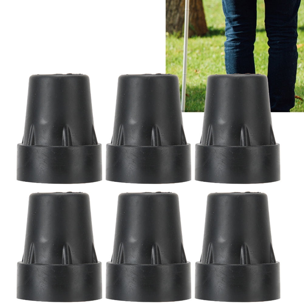 Cergrey Walking Stick End Cover Tip,Walking Stick Tip,6pcs Walking Stick Bottom Pads Anti‑Slip Walking Canes End Cover Tip Accessory