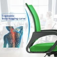thumbnail image 2 of Dkelincs Mesh Office Chair - Computer Desk Chair with 360° Casters and Armrest, Green, 2 of 7
