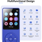 MP3 Player with Bluetooth and 32GB TF Card,HiFi Music Player with Built-in Speaker,Earphones, Multifunctional MP3 Players with FM/Recording/E-Book/Video, Supports up to 128GB for Kids,Running,Walking