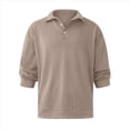 thumbnail image 1 of Camisas de Punto para Hombre, Camisas Casuales de Larga, Camisas Clásicas con Botones, Camisas de Golf Caqui S, 1 of 5