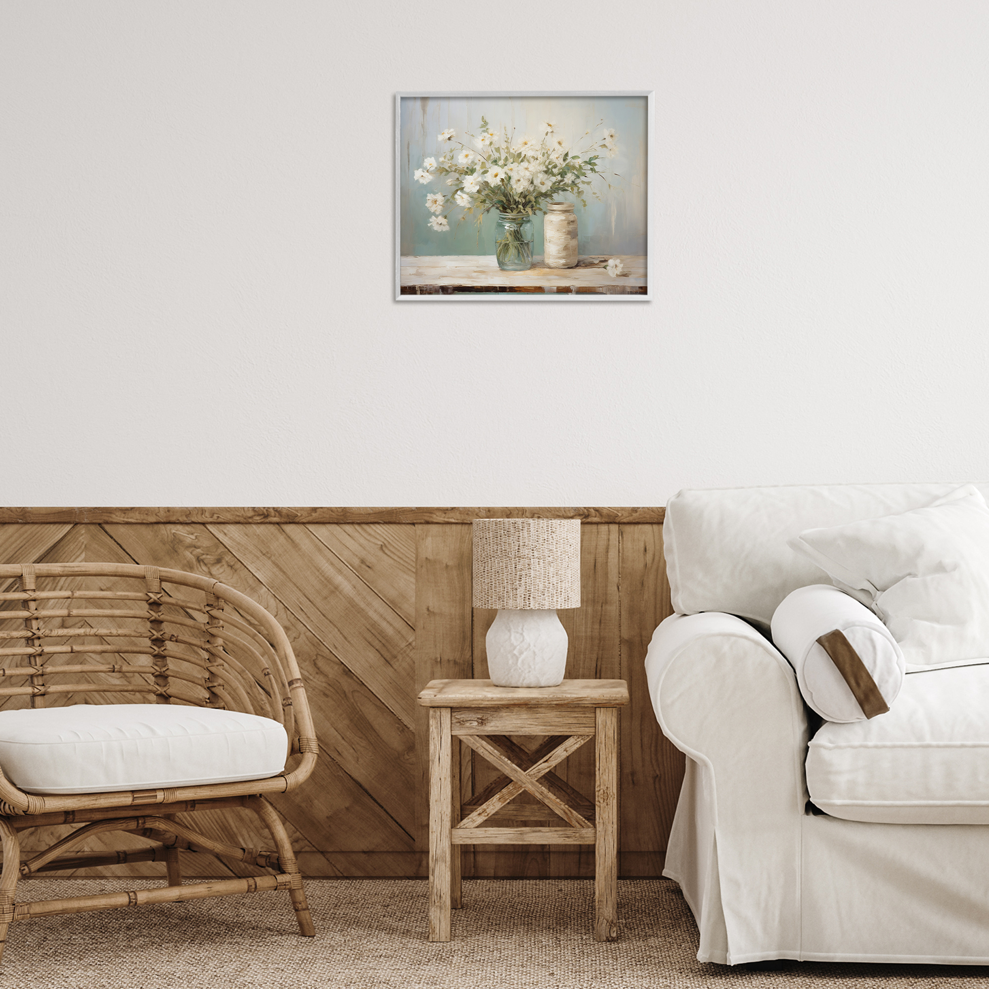 Stupell Industries Traditional Jar Bouquet Botanical & Floral Painting White Framed Art Print Wall Art, 20 x 16