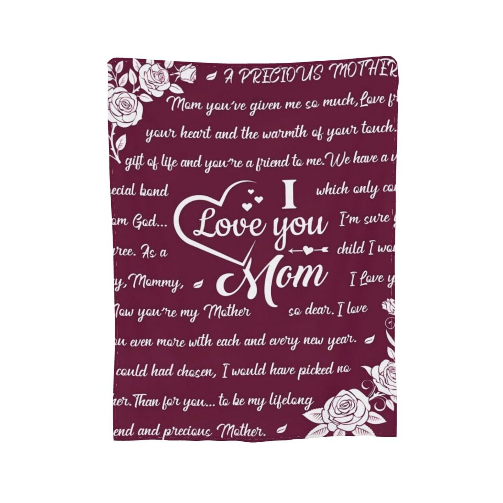 GCQC Gifts for Mom from Daughter Son, I Love You Mom Blanket Birthday Gifts  for Mothers Soft Cozy Warmer Fuzzy Bed Throw Blanket 50x65