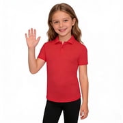 YunPes Kids' Pique Polo Boys Performance Polo Dry Fit Short Sleeve Golf Shirt for Active Casual Size 5‐14 School 𝐔niform Shirt