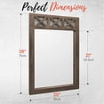 thumbnail image 4 of Autumn Alley Farmhouse Bathroom Mirror - Rustic Mirror - Vanity, Bathroom & Bedroom Mirror Wall - Small Size: 20" x 28", Brown, 4 of 7
