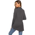 thumbnail image 3 of Women's Cardigan Outerwear Long Sleeve Lightweight Breathable Loose Casual Sweater with Pockets, 3 of 5