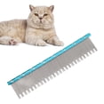 thumbnail image 1 of Pet Steel Combs, Static Stainless Steel Cat Comb with Comfortable Non Slip Handle Two Different Density Wire Teeth to Open Tangled Hair and Make Hair Fluffy, 1 of 7
