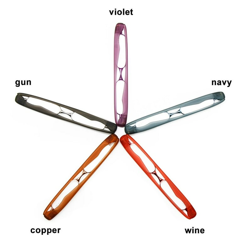 Pack Of 3 Folding Reading Glasses Mini Pocket Reader Presbyopic Glasses 1.0 To 3.5, The Navy