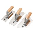 thumbnail image 1 of Polished Stainless Steel Venetian Plaster Trowel Set 3 Pc Paint Plastering Finishing Hand Tools, 1 of 5