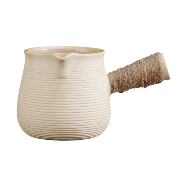 Tetera de cerámica, tetera antigua duradera con filtro de té, calentador de leche para senderismo, cocina, regalo para amantes del té, regalos del Día ,