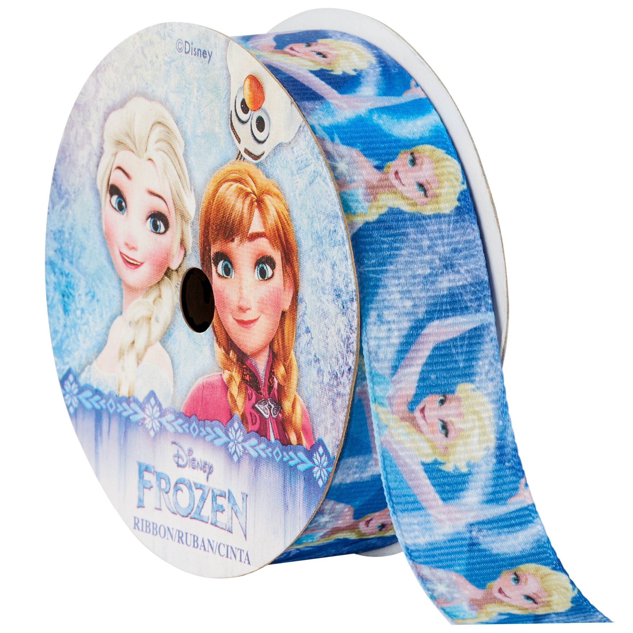 White Elsa Offray Frozen Craft Ribbon 1 1/2-Inch X 9-Feet