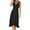 Black, variant on Plus Size Dresses Women's Spring And Summer Solid V-neck Sleeveless Single Breasted Waist Closed Back Dress