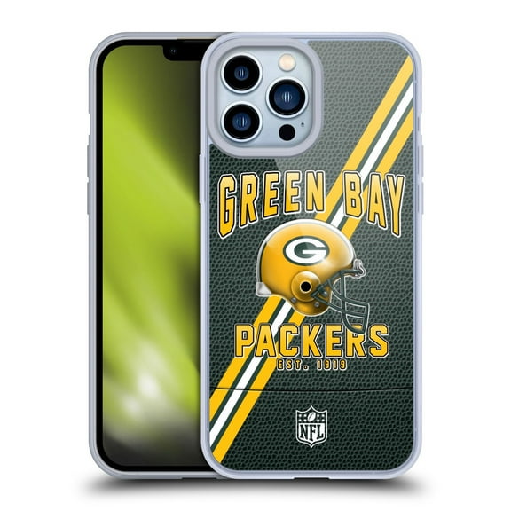 Head Case Designs NFL Green Bay Packers Logo Art Football Stripes Soft Gel Case for Apple iPhone 13 Pro Max